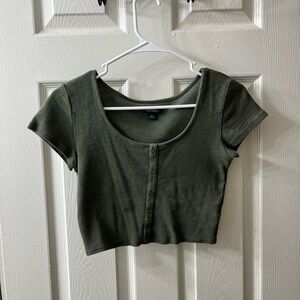 Wild fable green crop top